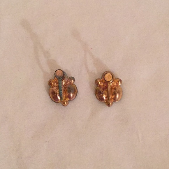 Vintage crystal screw back earrings - Picture 3 of 4